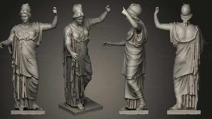 Статуи античные и исторические (Афина_2, STKA_0754) 3D модель для ЧПУ станка
